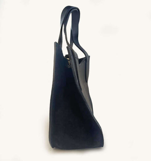 תיק מעצבים איטלקי מעור משובח בגוון שחור - MIKAI