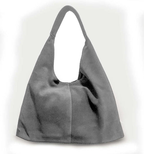 תיק עור ז'אמש מובחר בגוון אפור לתלייה על הכתף, אופנתי ואיכותי, עם נרתיק פנימי.