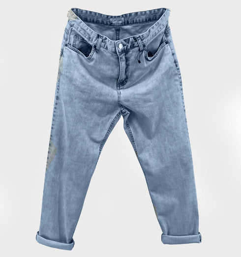 ג'ינס דנים משובח בגוון בהיר, מפנק ונוח ליום יום - MIKAI