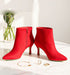 נעלי עקב אדומות - נעליים אופנתיוית מז'אמש קטיפתי איכותי
