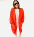 קרדיגן צמר קטיפתי כתום - MIKAI