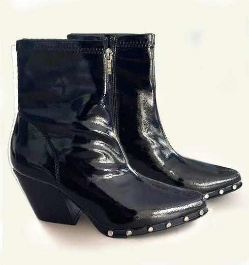 מגפון ניטים שחור מבריק - MIKAI