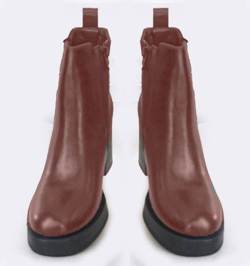 מגפון עור לייקרה חום - MIKAI