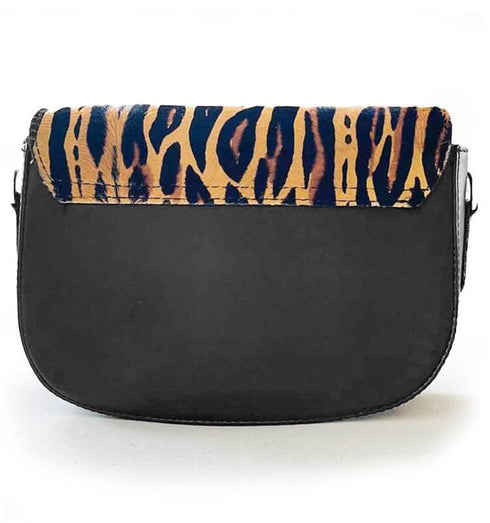 תיק צד מעור פרווה ומכסה פרווה מנומרת - MIKAI