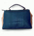 תיק עור שחור\כחול - תיק מעצבים מעור איטלקי מובחר בשלל צבעים עם רצועה לכתף - MIKAI