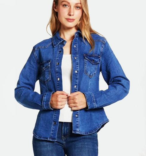 חולצת ג'ינס בייסיק - MIKAI